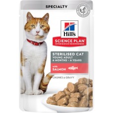 Купить Корм консервированный для кошек HILL'S Лосось, для стерилизованных до 6 лет, 85г в Ленте