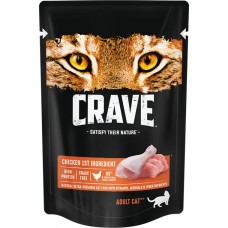 Корм консервированный для взрослых кошек CRAVE Курица, 70г