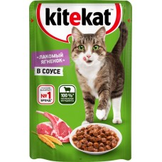 Купить Корм консервированный для взрослых кошек KITEKAT Лакомый ягненок с
ягненком в соусе, 85г в Ленте