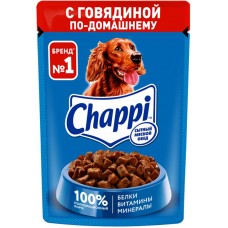 Купить Корм консервированный для взрослых собак CHAPPI Сытный мясной обед Говядина по-домашнему, для всех пород, 85г в Ленте