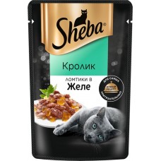Купить Корм консервированный для взрослых кошек SHEBA ломтики в желе с кроликом, 75г в Ленте