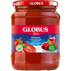 Купить Томаты GLOBUS в томатном соке с базиликом, 720мл в Ленте