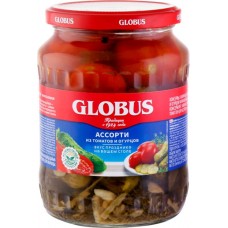 Купить Ассорти GLOBUS томаты и огурцы маринованные, 720мл в Ленте