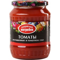 Купить Томаты в томатном соке ВАЛДАЙСКИЙ ПОГРЕБОК неочищенные, 720мл в Ленте