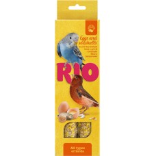 Палочки для всех видов птиц RIO с яйцом и ракушечником, 2х40г