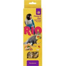Палочки для средних попугаев RIO с медом и орехами, 2x75г