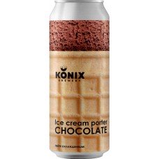 Купить Напиток пивной KONIX BREWERY Ice Cream Porter Chocolate нефильтрованный пастеризованный 7%, 0.45л в Ленте