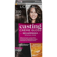 Краска-уход для волос CASTING CREME GLOSS 200 Черный кофе, без аммиака, 180мл