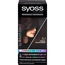 Купить Краска для волос SYOSS 3–1 Темно–каштановый, 115мл в Ленте