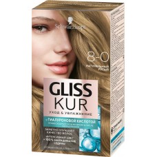 Краска для волос GLISS KUR 8–0 Натуральный русый, 165мл