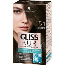 Краска для волос GLISS KUR 5–1 Холодный каштановый, 165мл