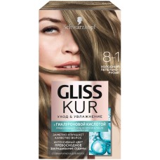 Купить Краска для волос GLISS KUR 8–1 Холодный пепельно-русый, 165мл в Ленте