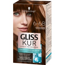 Краска для волос GLISS KUR 6–68 Шоколадный каштановый, 165мл