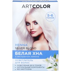 Купить Хна для осветления волос АРТКОЛОР Белая, с экстрактом белого лимона, 30г в Ленте