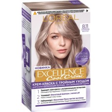 Купить Крем-краска для волос L'OREAL Excellence Cool Creme 8.11 Ультрапепельный светло-русый, 258г в Ленте