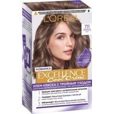 Купить Крем-краска для волос L'OREAL Excellence Cool Creme 7.11 Ультрапепельный русый, 258г в Ленте