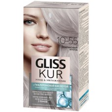 Купить Краска для волос GLISS KUR Уход&Увлажнение 10–55 Платиновый блонд, 165г в Ленте