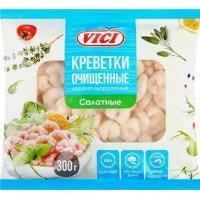 Креветки варено-мороженые VICI Салатные, очищенные, 300г