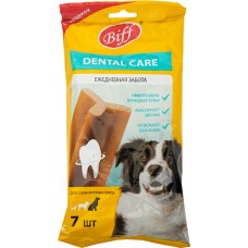 Лакомство для собак BIFF Dental Care Снек жевательный с говядиной, для крупных пород, 270г