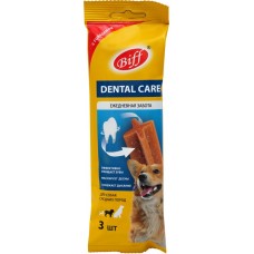 Лакомство для собак BIFF Dental Care Снек жевательный с говядиной, для средних пород, 77г