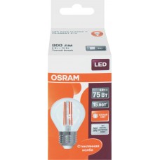 Лампа светодиодная OSRAM LED Star, 6Вт, E14, 2700К, теплый белый свет, шар