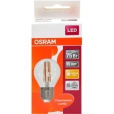 Лампа светодиодная OSRAM LED Star, 6Вт, E27, 2700К, теплый белый свет, шар
