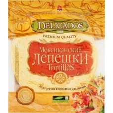 Лепешки пшеничные DELICADOS Тортильи со вкусом сыра, 400г
