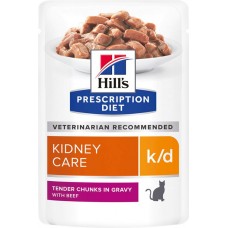 Купить Корм консервированный для кошек HILL'S Prescription Diet K/D Kidney Care Говядина, лечение заболеваний почек, 85г в Ленте