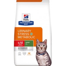 Купить Корм сухой для взрослых кошек HILL'S Диета C/D Urinary Stress+Metabolic для коррекции веса + урология, 1,5кг в Ленте