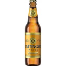 Пиво светлое OETTINGER Weiss пшеничное нефильтрованное пастеризованное 4,9%, 0.45л