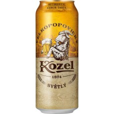Пиво светлое VELKOPOPOVICKY KOZEL пастеризованное, 4%, ж/б, 0.45л