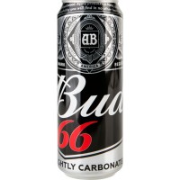 Пиво светлое BUD 66 пастеризованное, 4,3%, ж/б, 0.45л