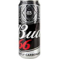 Пиво светлое BUD 66 пастеризованное, 4,3%, ж/б, 0.45л