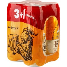 Купить Промонабор VELKOPOPOVICKY KOZEL пиво светлое пастеризованное, 4%, 4x0.45л в Ленте