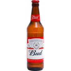 Пиво светлое BUD пастеризованное 5%, 0.44л