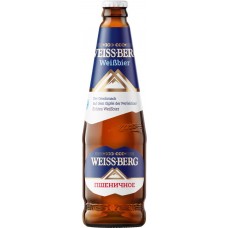 Пиво светлое WEISS BERG пшеничное нефильтрованное пастеризованное 4,7%, 0.44л