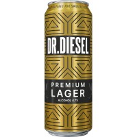 Пиво светлое DOCTOR DIESEL Премиум Лагер пастеризованное 4,7%, 0.43л