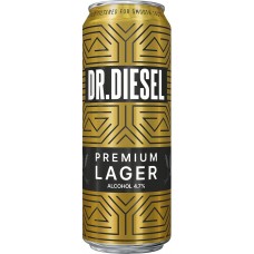 Пиво светлое DOCTOR DIESEL Премиум Лагер пастеризованное 4,7%, 0.43л