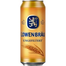 Пиво светлое LOWENBRAU Ungefiltert нефильтрованное пастеризованное 4,9%, 0.45л