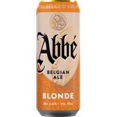 Напиток пивной ABBE Blonde пастеризованный 6,6%, 0.45л