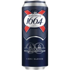 Пиво светлое KRONENBOURG 1664 пастеризованное 4,5%, 0.45л