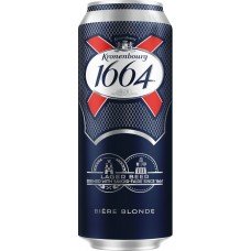 Купить Пиво светлое KRONENBOURG 1664 пастеризованное 4,5%, 0.45л в Ленте