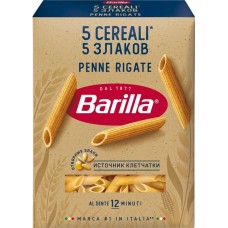 Макароны BARILLA 5 Cereali Penne rigate, со злаковой смесью, первый группа А, 450г