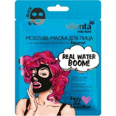 Купить Маска для лица VILENTA Total Black Real Water Boom! Moisture с увлажняющим комплексом Aquaxyl, 25г в Ленте