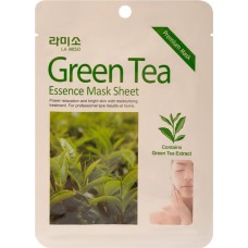Купить Маска тканевая для лица LA MISO Essence Mask Sheet антиоксидантная с экстрактом зеленого чая, 21г в Ленте