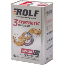 Купить Масло моторное ROLF 3-synthetic 5W-30 Acea A3/B4 322549, 4л в Ленте