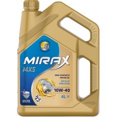 Купить Масло моторное MIRAX полусинтетическое MX5 10W–40 A3/B4 SL/CF, Арт. 607023, 4л в Ленте