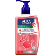 Жидкое мыло AURA Antibacterial Active Herb Шалфей и грейпфрут с антибактериальным эффектом, 500мл