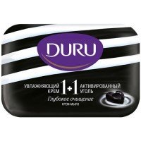 Туалетное мыло DURU 1+1 Активированный уголь, 80г