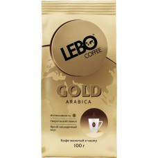 Кофе молотый LEBO Gold Арабика среднеобжаренный, для заваривания в чашке, 100г
